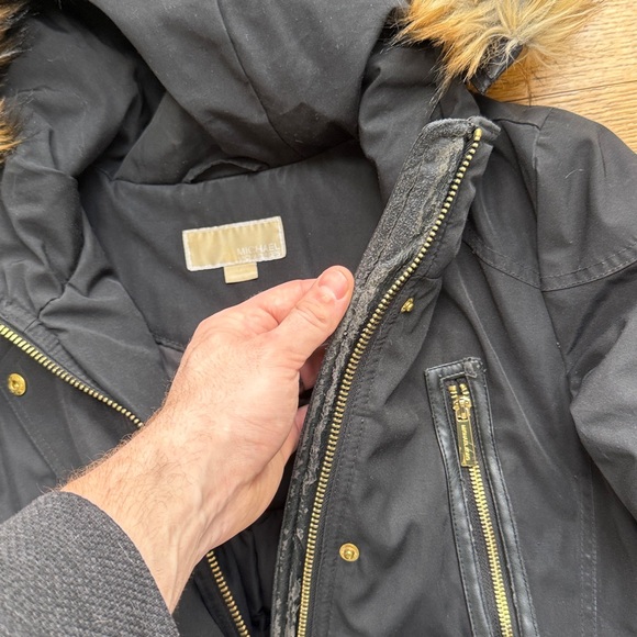 Michael Kors Down Fill Premium Heavy Down Coat with Fur Hood - Picture 3 of 4